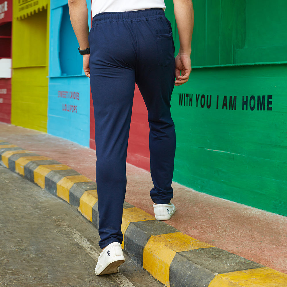 Buy Regular Fit Men Trousers Royal Blue Blue and Green Combo of 3 Polyester  Blend for Best Price, Reviews, Free Shipping
